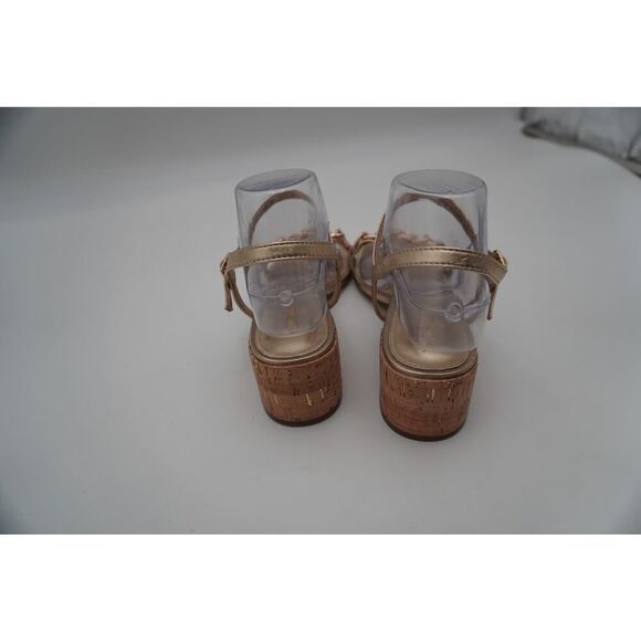 Lilly Pulitzer Marcia gold-tone chain leather sandals, comfort and style Size 8. - Picture 3 of 7